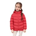 thumbnail image 6 of KAUOD Girls Full Zipper Puffer Jackets Winter Insulated Hooded Quilted down Coats Kids Snow Ski Puffer Outwear with Pockets, 6 of 8