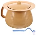 thumbnail image 1 of 1 Set Unisex Chamber Pot Portable Toilet Chamber Pot Urinal Basin Potty Bedside Urinal with Cover, 1 of 9