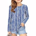 thumbnail image 3 of Ugoldhm Girls Long Sleeve Tops Round Neck Tunic Loose Shirts Fashion Graphic Printed Tees, 3 of 5