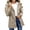 Khaki, variant on Kids Girls Boys Autumn Hooded Windbreaker Zip Up Jacket Drawstring Waist Mid Length Outdoor Wind Coat Toddler Casual Outerwear
