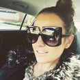 thumbnail image 2 of FEISEDY Vintage Big Square Sunglasses Women Fashion Large Shapes 100% UV400 Protection B2749, 2 of 9
