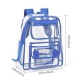 thumbnail image 2 of Weebloom Large School Clear Backpack For Kids Boys Girls Waterproof Transparent Large Capacity For Outdoor Travel Bookbag Middle High School College Blue, 2 of 8