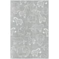 thumbnail image 3 of Unique Loom Whimsy Kids Collection Area Rug - Safari Animals (5' 3" x 8' Rectangle Gray/Ivory) Perfect For Kids Bed Room/Nursery Room/Living Room/Class Room/Play Room, 3 of 6