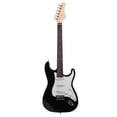 thumbnail image 3 of Rosewood Fingerboard Electric Guitar Cutaway Body Adjustable Tremolo Bridge Black w/ White, 3 of 14