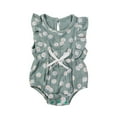 thumbnail image 1 of xiaxaixu Casual Style Sleeveless Daisy Pattern Round Neck Tie Up Romper, 1 of 8
