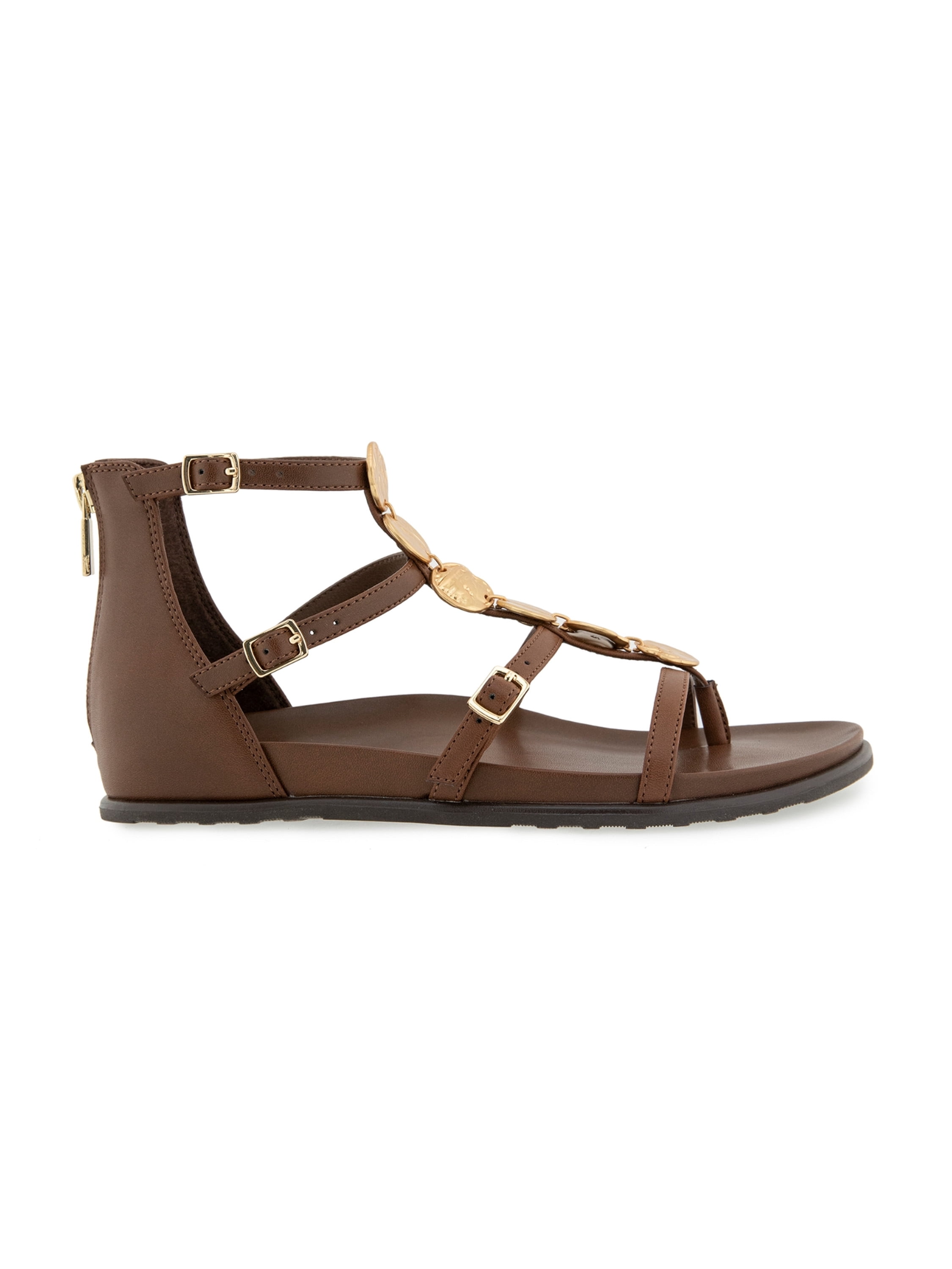RM Rebecca Minkoff Women's Hadley Strappy Up the Foot Sandal with Adjustable Buckle