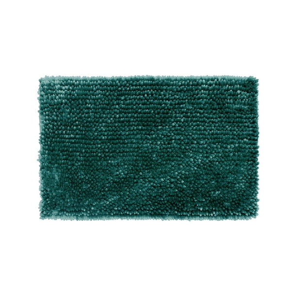 Jean Pierre Mega Butter Chenille 17" x 24" Bath Mat, Harbor Teal