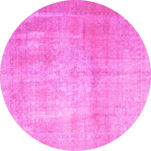 Ahgly Company Indoor Round Persian Pink Traditional Area Rugs, 5' Round