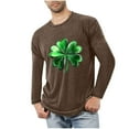 thumbnail image 2 of ZRGHAOYLQ Men's St Patricks Days Shirts Funny Shamrock Graphic Tees Cotton Workout Long Sleeve Pullover Tops Plus Size Crewneck Big and Tall Daily T Shirts, 2 of 4