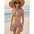thumbnail image 6 of BadPiggies Women's Sexy Swimsuits Two Piece String Bikini Set Triangle Halter Bathing Suits Striped Swimwear, 6 of 9