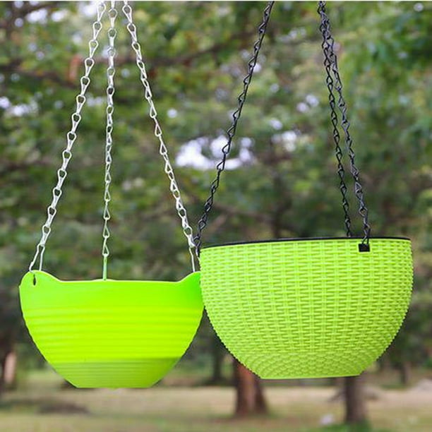 Hanging Baskets Flower Pots Artificial Rattan Plant Basket Hanging