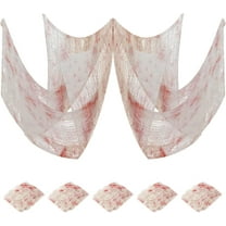 Tattered Ghost Gauze Halloween Decor - Polyester Fabric Ragged Cloth Scary Party Backdrop Doorway Hanging Swag(Complexion)