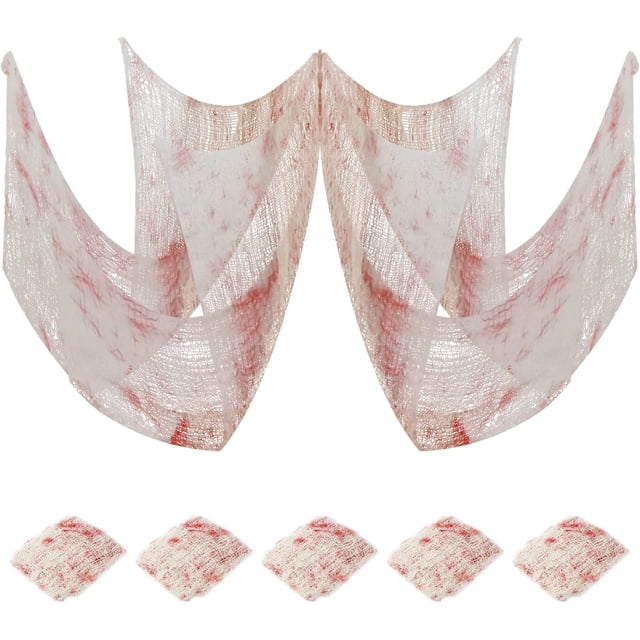 Jubipavy Halloween Ghost Festival Decoration Gauze Bar Ghost House Room Terrifying Decoration Ragged Cloth