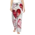 thumbnail image 1 of Fotbe Textured Heart Abstract Art Pantalones de Pijama para Mujer, Pantalones de Dormir, Pantalones Pj con Cordón y Bolsillos-Medium, 1 of 6