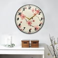 thumbnail image 4 of Wall Clock Battery Operated Non-Ticking Silent for Living Room Bedroom Kitchen Office Decor Delicate Cherry Blossoms 12", 4 of 10