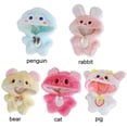 thumbnail image 2 of Playing House Gift Doll Accessories Multicolor Penguin Rabbit Bear Plush 10cm Cartoon Animal Jumpsuits Doll Clothes Hairy One-piece Garment RABBIT, 2 of 8