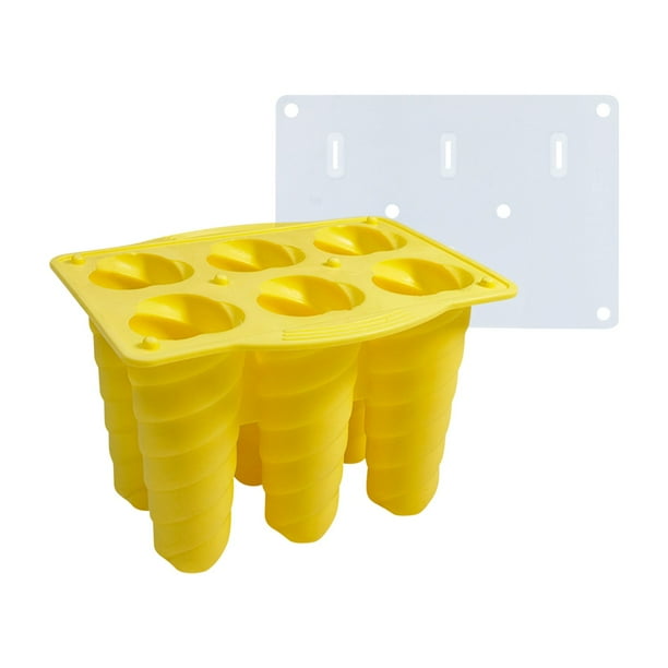 Enrejado de hielo, bandeja para cubitos de hielo, bandejas de hielo, moldes para helado de 6 cavidades con tapa, moldes para helado DIY, moldes para helado
