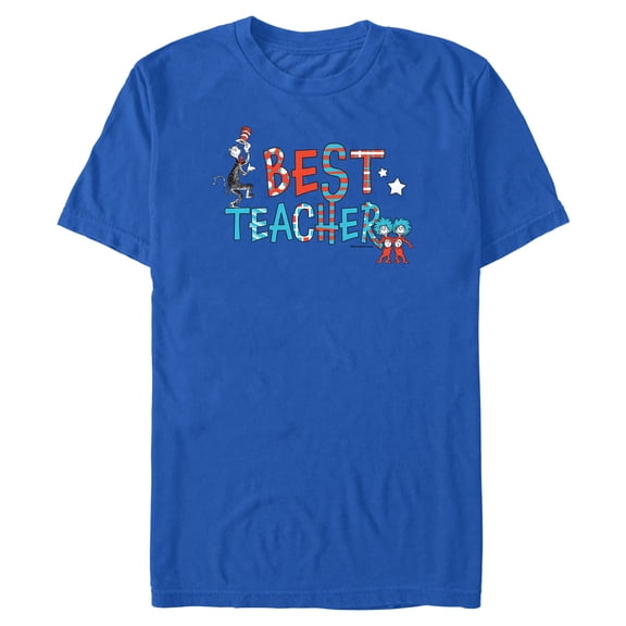 Mens Dr. Seuss The Cat in the Hat Best Teacher T Shirt
