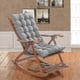 thumbnail image 1 of Long Folding Recliner Rocking Chair Cotton Cushion Plush Cushion Bamboo Chair Cushion, 1 of 4