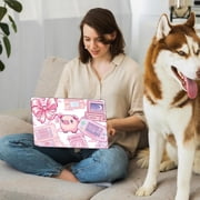 1set Laptop Skin Sticker Laptops Cover Decal Notebook PC Computer Universal Art Protector Reusable Waterproof Pixel Style Vinyl Notebooks Art Decals Fits 12-15.6 inch Pink Retro Game Pink