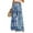 Dark Blue, variant on Women's Floral Print Palazzo Pants - High Waist Wide Leg Bohemian Summer Casual Trousers with Elastic Waist ,Blue,L