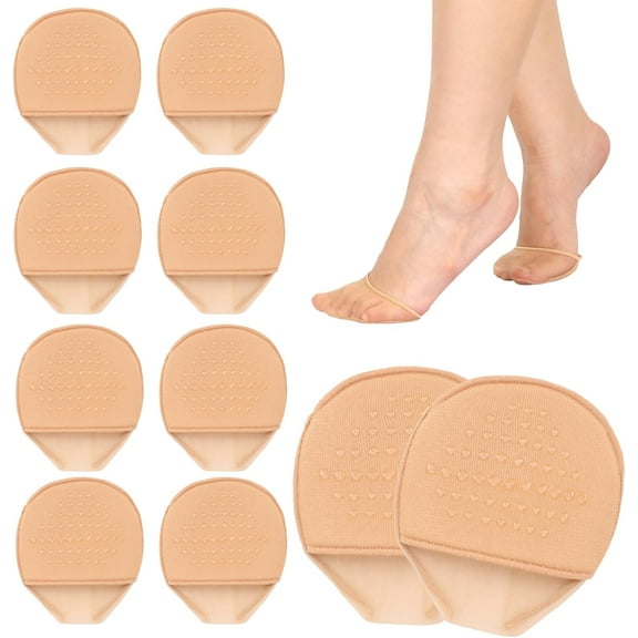 Women's Toe Topper Socks Seamless Socks with Padding Cushion Non-Slip No Show Half Socks for Women Girls