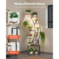 thumbnail image 2 of Plant Stand Indoor with Grow Lights, 63 in Tall 9-Tier Lighted Plant Shelf, Metal Corner Plants Holder, 3 Timer & 10 Brightness, Curve-Shaped Flower Display Rack for Living Room Balcony Decor, 2 of 8