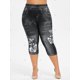 thumbnail image 3 of Tallas grandes con estampado de jean de mariposa 3D Rosegal Tankinis, 3 of 5
