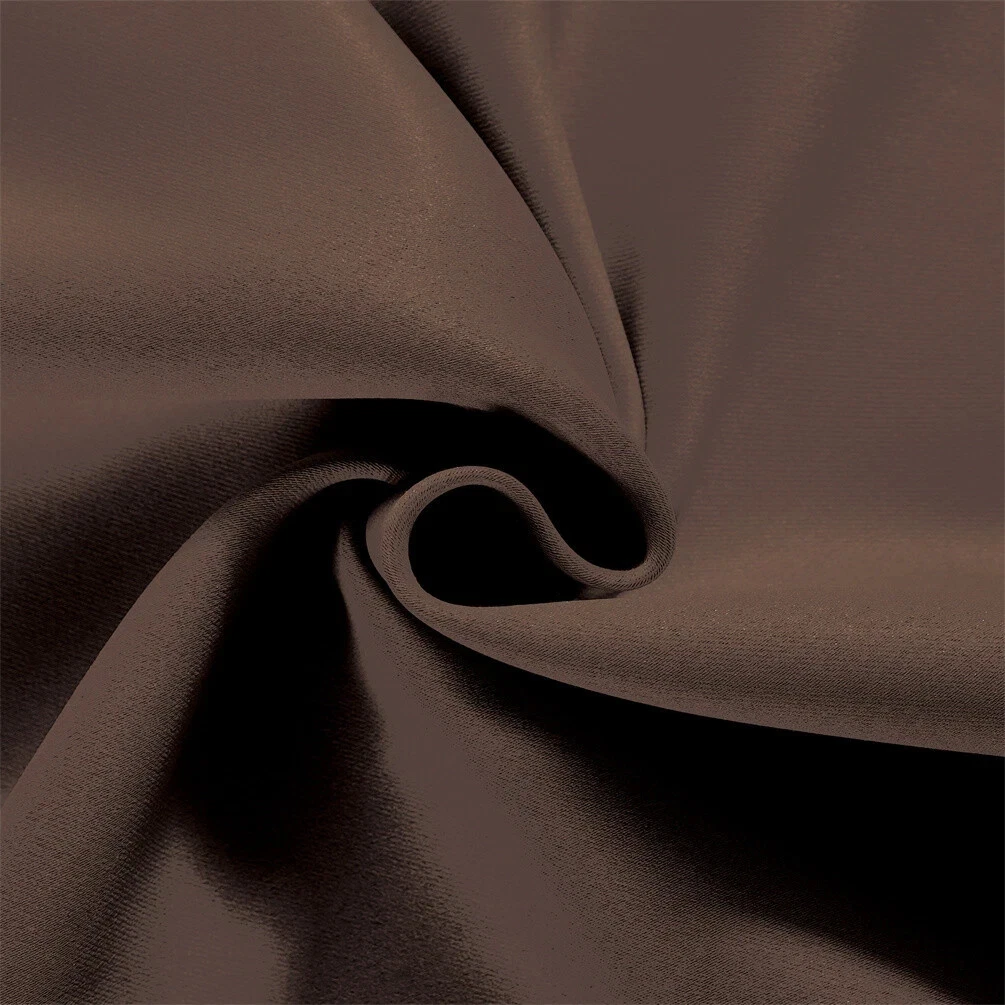 Gorgeous Home Linen Thermal Grommet Brown Window Panel 100" Extra Wide Curtain Unlined Blackout Heavy Thick 84" Long 1pc