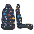 thumbnail image 3 of Pofeuu Space Cartoon Print Automotive Car Seat Covers Flat Cloth Full Set Seat Covers,Car Seat Covers front seats for Cars Trucks and SUVs(Two packs), 3 of 7