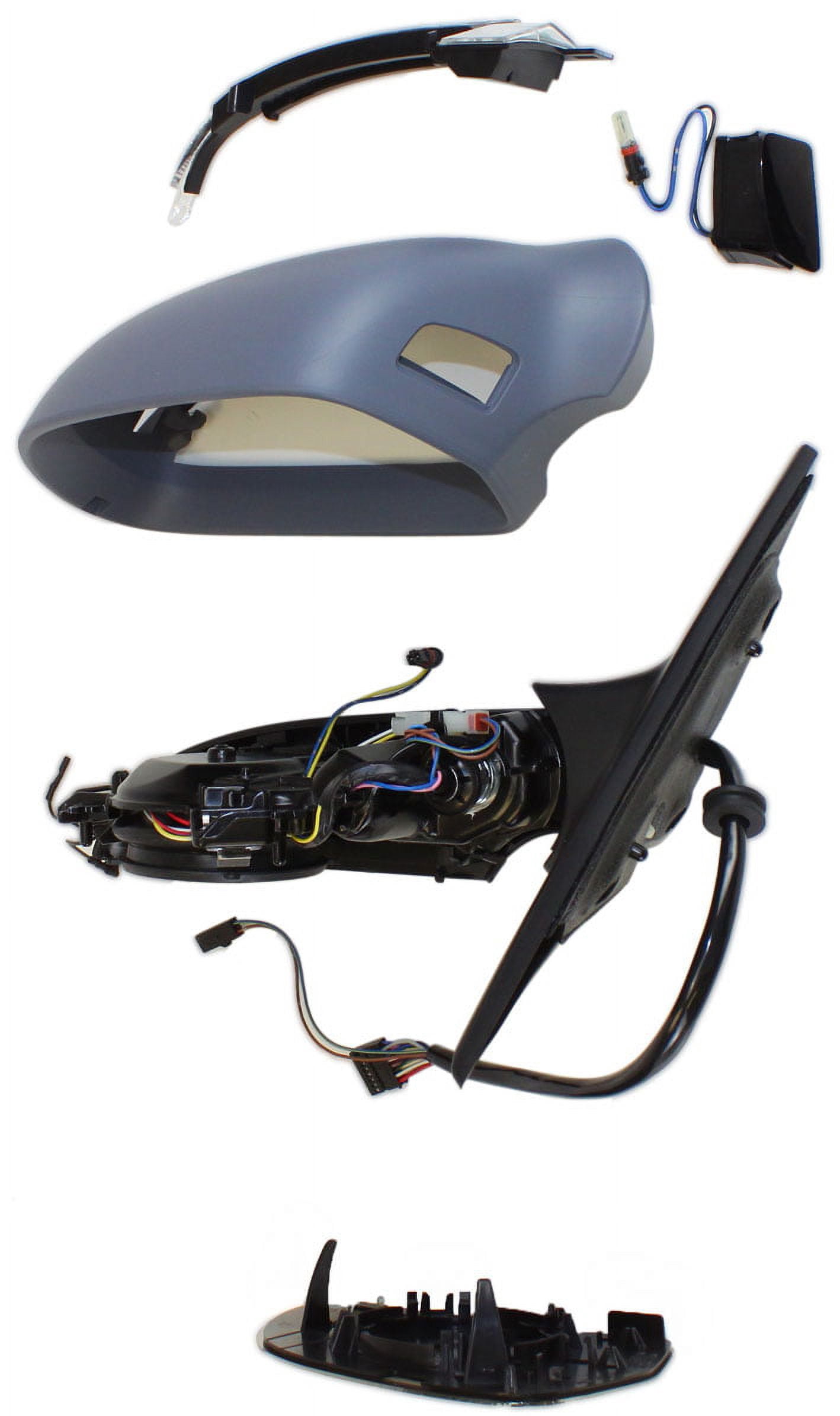 Mirror Compatible With 2008-2011 Audi S5 A5 Quattro Left Driver Side Heated In-housing Signal Light Paintable Kool-Vue