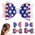 thumbnail image 6 of Zanarzt Baby Girl Bows Hair Bow Flag Bowknot 4th Of July Hair Bow Pin Bow Hair Hairpins 250 Anniversary USA Hair Bow Clips Blue,3-12 Years, 6 of 7