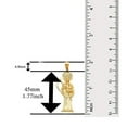 thumbnail image 3 of 14k Yellow Gold Religious Santa Muerte Pendant - Height 45 MM Width 20 MM Avg. Weight 4.2 grams, 3 of 9