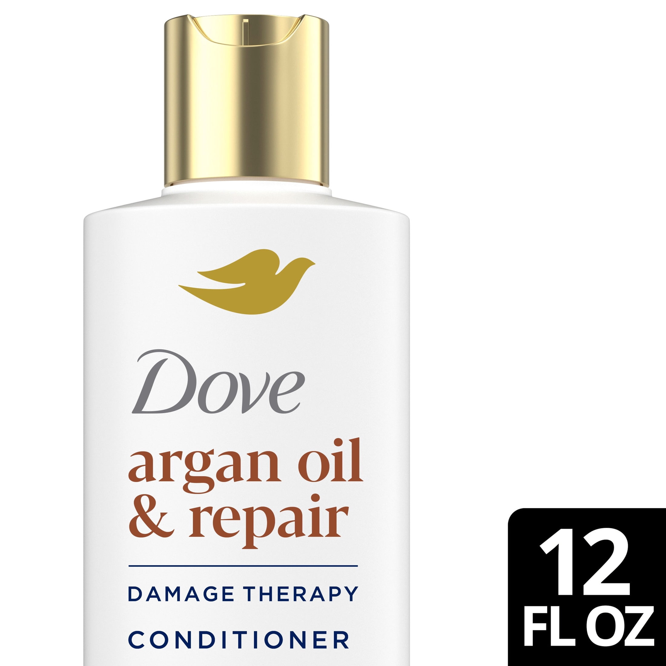 (2 pack) Dove Conditioner for Fine Hair Argan Oil & Repair with Bio-Protein Care Technology and Argan Oil Blend, 12 Fl Oz