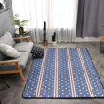 thumbnail image 2 of DouZhe Stars Stripes Red White Blue Pattern Area Rugs Non-Slip Machine Washable Floor Mat, Style Carpet Doormat, 63x48 inches, 2 of 6