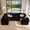 Black(Plush Corduroy Fabric), variant on Ovios 130" Modular Sectional Sofa U Shaped Couch with Pillows 6-Seater Extra Deep Seat Convertible Cloud Couches for Living Room, Black