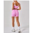thumbnail image 5 of Conjunto de 2 piezas de yoga de una pieza ajustado para mujer con realce de cadera color rojo INS Network 2024, 5 of 5