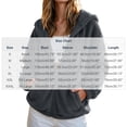 thumbnail image 3 of Smupbvky Womens Fleece Hoodie Full Zip Fuzzy Sherpa Jacket Long Sleeve Oversized Warm Coat with Pockets (3XL, Dark Gray), 3 of 9