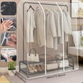 thumbnail image 2 of Xiao Hua clothing rack cover, transparent clothing rack cover, household dust cover, floor standing double pole clothes hanger dust cover, 1 piece, 70.9 * 19.7 * 59.06 inches, 2 of 4
