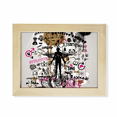thumbnail image 1 of Graffiti Street flor patrón humano Escritorio de madera Arte Pintura 6x8 pulgadas marco de foto foto, 1 of 4