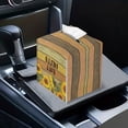 thumbnail image 7 of POLERO Stylish Tissue Box Holder Hello Fall Sunflower Square Tissue Cube Cover PU Leather Facial Organizer for Bathroom, Tabletop, Car, Night Stands, Office, Home, Kitchen, 5.1''X5.1''X5.5'', 7 of 7