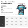 thumbnail image 3 of KLL Men's Hawaiian Shirt Short Sleeve Button Down Beach Shirts-Underwater Diving Cat, 3 of 5