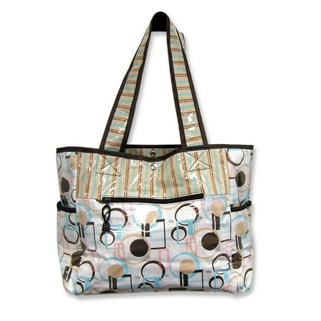 - Trend Lab Cocoa Dots Tulip Tote Style Diaper Bag, White
