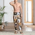 thumbnail image 2 of Picia Collage of different dogs Pattern Mens Soft Woven Cotton Elastic Waistband Sleep Pajama Pant Lounge Sleep Pant With Pockets And Drawstring-Small, 2 of 6