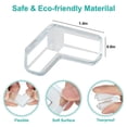 thumbnail image 2 of 20 Pieces Baby Safety Table Edge Guards, Silicone Clear Corner Protectors L-Shape, Baby Proof Furniture Edge Liners, 2 of 6