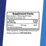 Superior Source Selenium 200 mcg - Immune Health Support Supplement - Selenomethionine Tablets Aid Thyroid Gland Function - Supplement Supports Recycling of Vitamin E - 60 Instant Dissolve Tablets