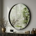 thumbnail image 2 of BEAUTYPEAK 24" Rounded Bathroom Wall Mirror with Deep Frame,Black, 2 of 5