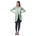 thumbnail image 2 of Moomaya Womens Full Sleeve Hi-Lo Shrug Rounded Hem Long Cotton Summer Cardigan, 2 of 7