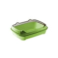thumbnail image 2 of 14.17 x 11.02 x 5.31 inch Large Cat Litter Box with High Sides Spillage Proof Design for Large and Obese Cats Easy to Clean Open Structure Without Lid (Green), 2 of 6