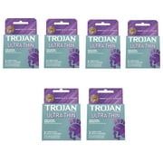 6 Pack - Trojan Condoms Ultra Thin Lubricated Latex 3 Each